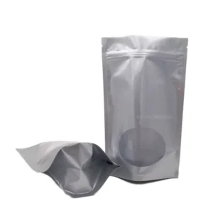 thumbnail image 2 of Assorted Multi-Color Foil Mylar Stand-Up Zipper Pouches – Matte With Hang Hole & Window 2 of 5