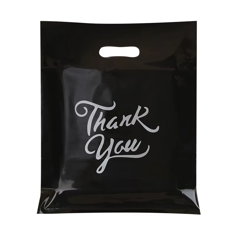 Thank You Plastic Bags 3 black plastic thank you bags