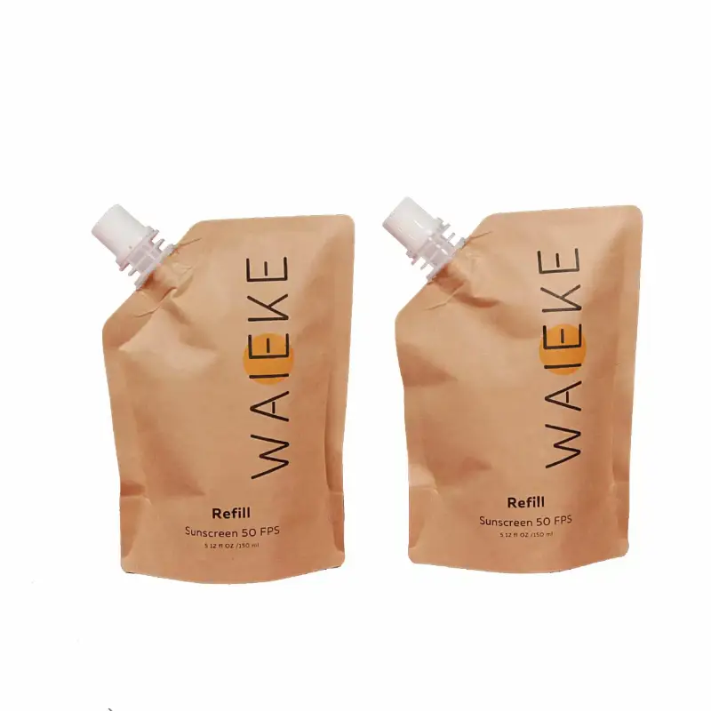 Biodegradable Pouches for Liquid 8 brown biodegradable pouches for liquid