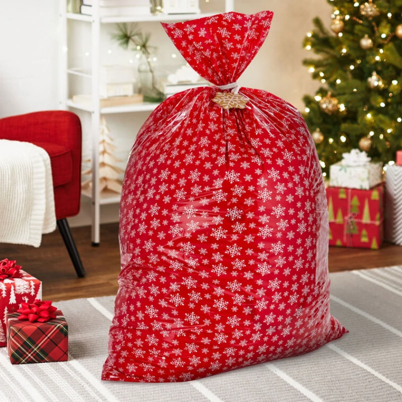 Christmas Plastic Bags 2 large plastic christmas bags
