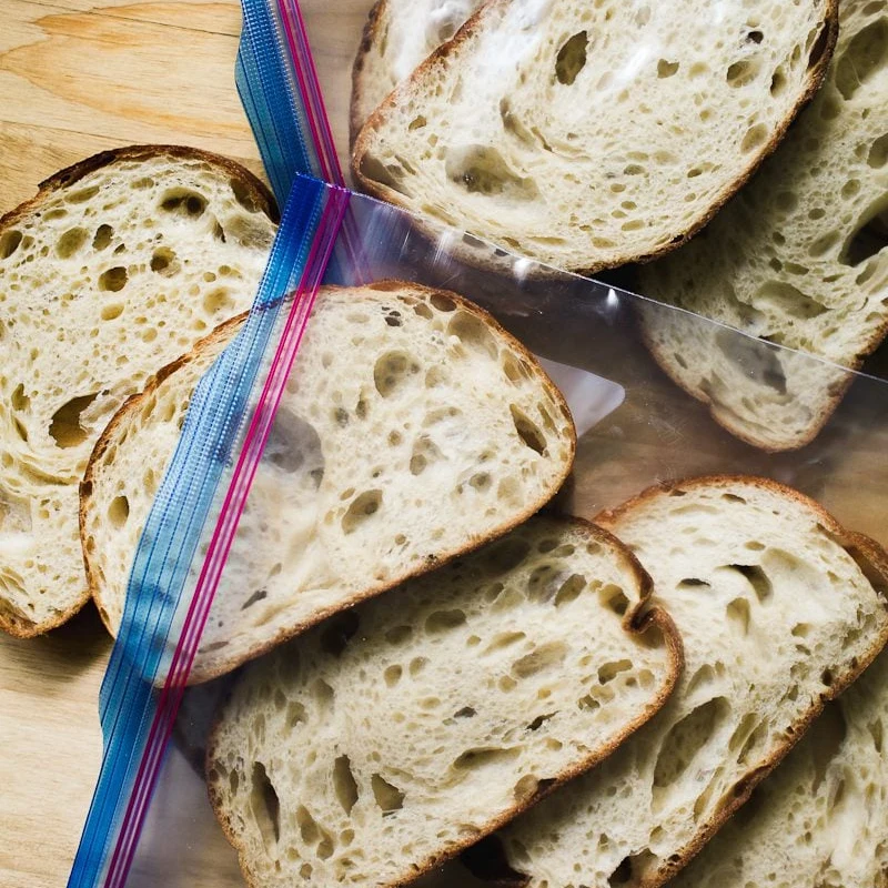 plastic bread bags for homemade bread
