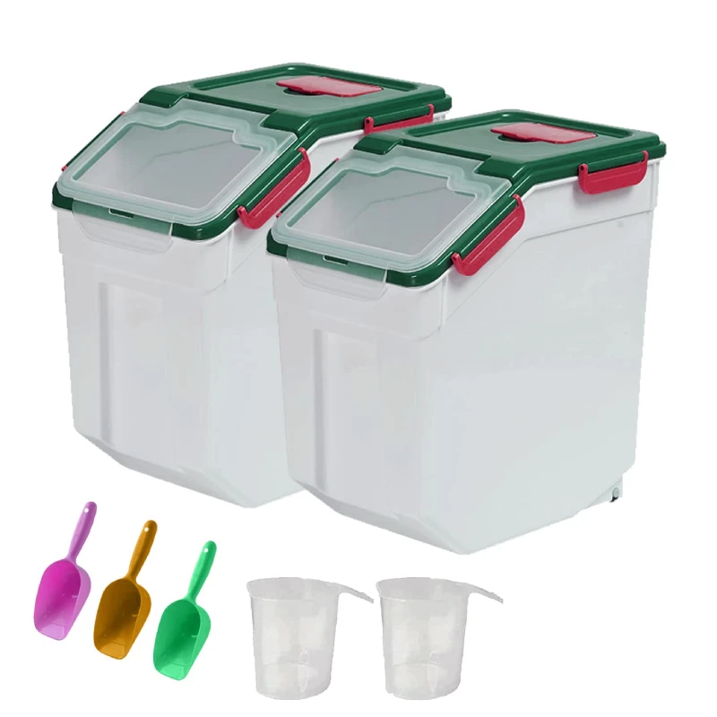 Plastic Food Containers 6 plastic container for 16 pound bag of pet food