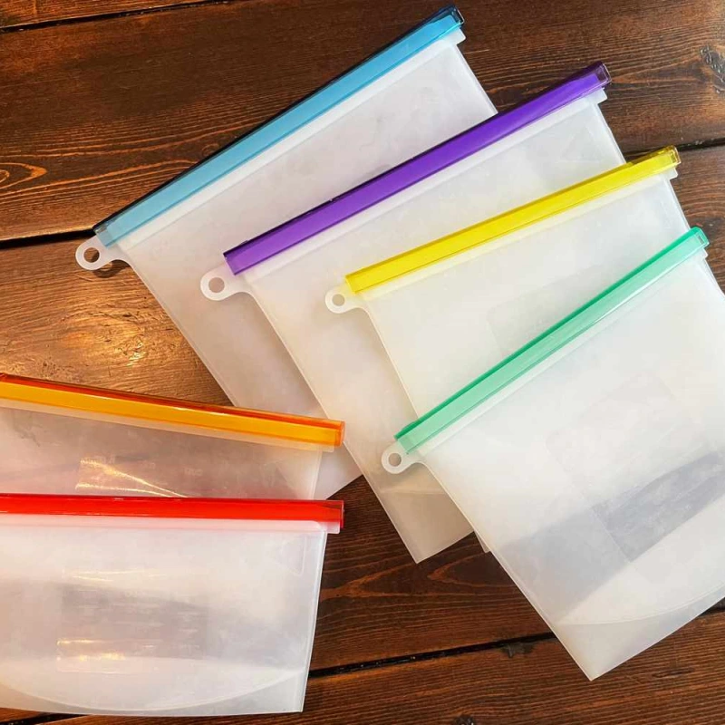 Plastic Food Bags 5 reusable plastic bags for food