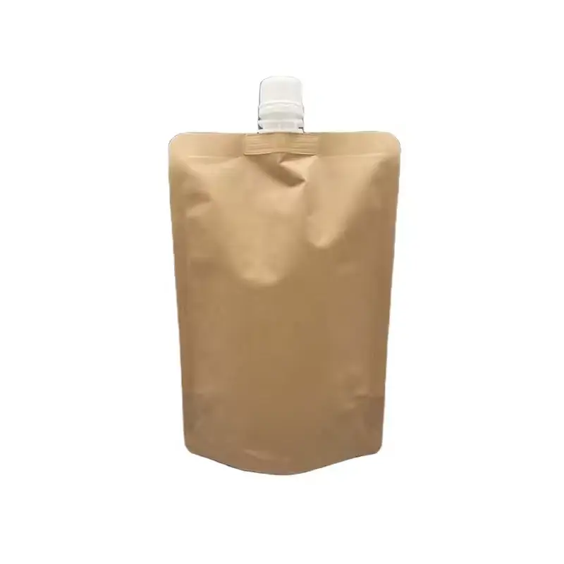 standing up kraft paper spout pouch