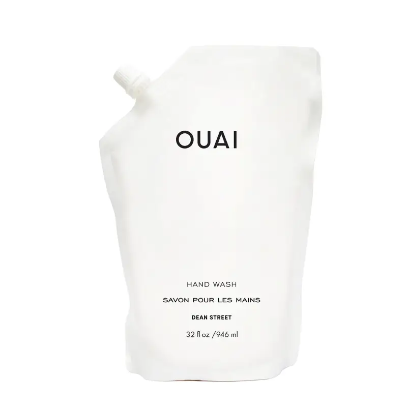 white liquid hand soap refill pouch