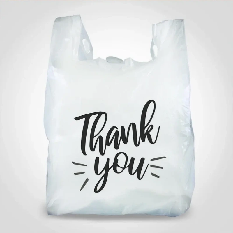 Thank You Plastic Bags 11 white thank you plastic t shirt bags
