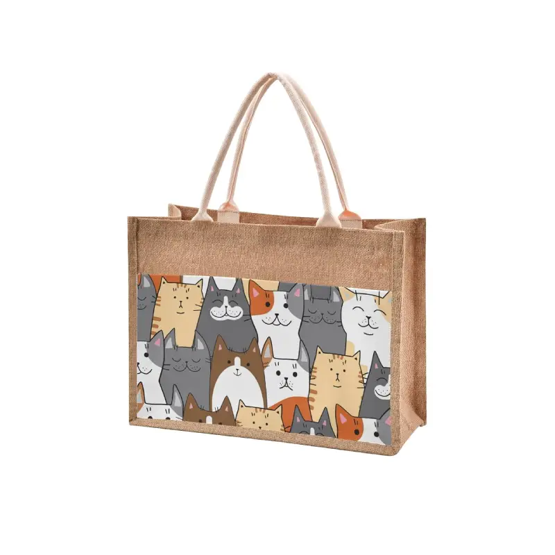 Jute Canvas Bags 2 zipper jute canvas bags