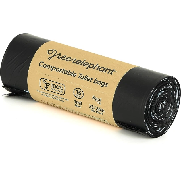 Biodegradable Toilet Bags 4 BLACK Biodegradable Toilet Bags