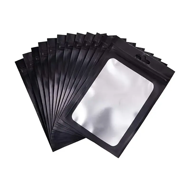 black aluminum foil mylar bag