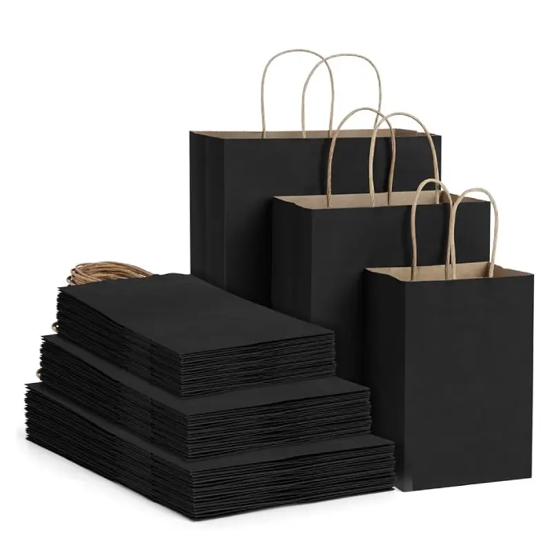 Kraft Paper Grocery Bags 7 black kraft paper grocery bags