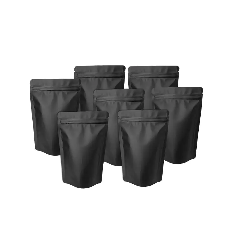 Black Mylar Bags 6 black mylar stand up pouches