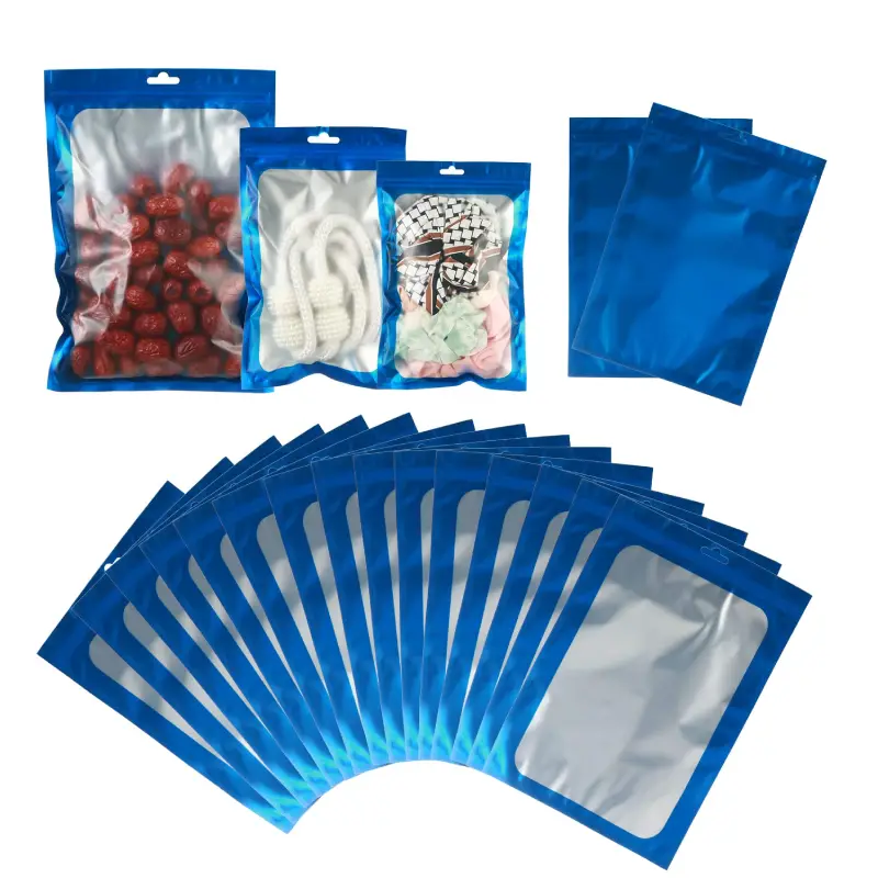 blue aluminum foil mylar bag