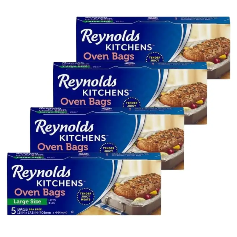 blue aluminum foil oven bags