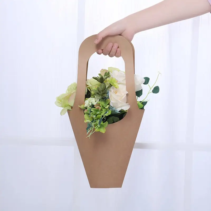 Kraft Paper Flower Bags 3 brown kraft paper flower bags