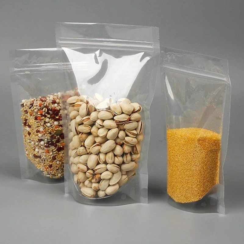 Vacuum Seal Zipper Bags 2 clear zipper pouches