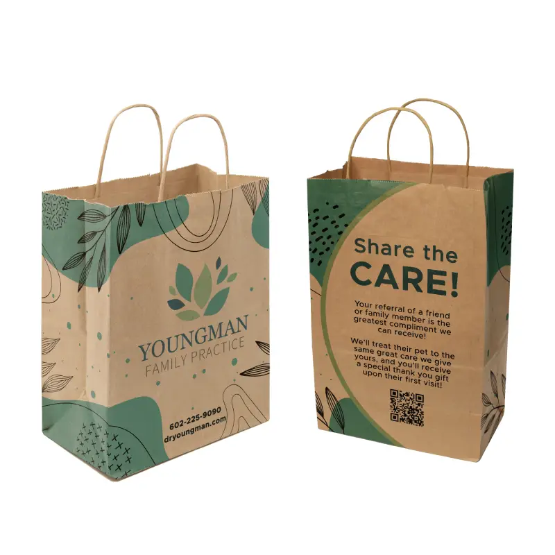 Custom Kraft Paper Bags 9 custom paper bags with handles