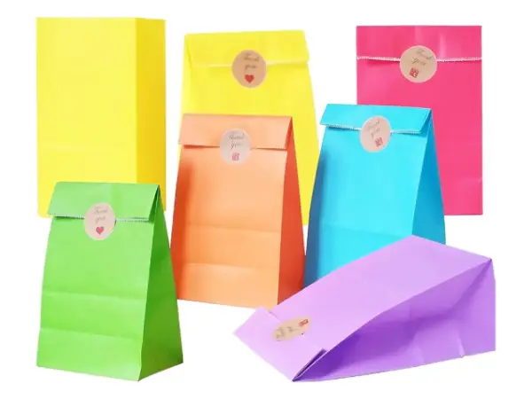 Colored Kraft Paper Bags 1 different colored kraft paper bags