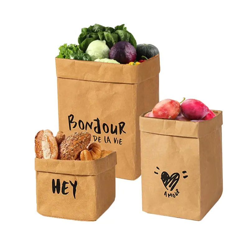 Kraft Paper Grocery Bags 9 food storage bags kraft paper grocery