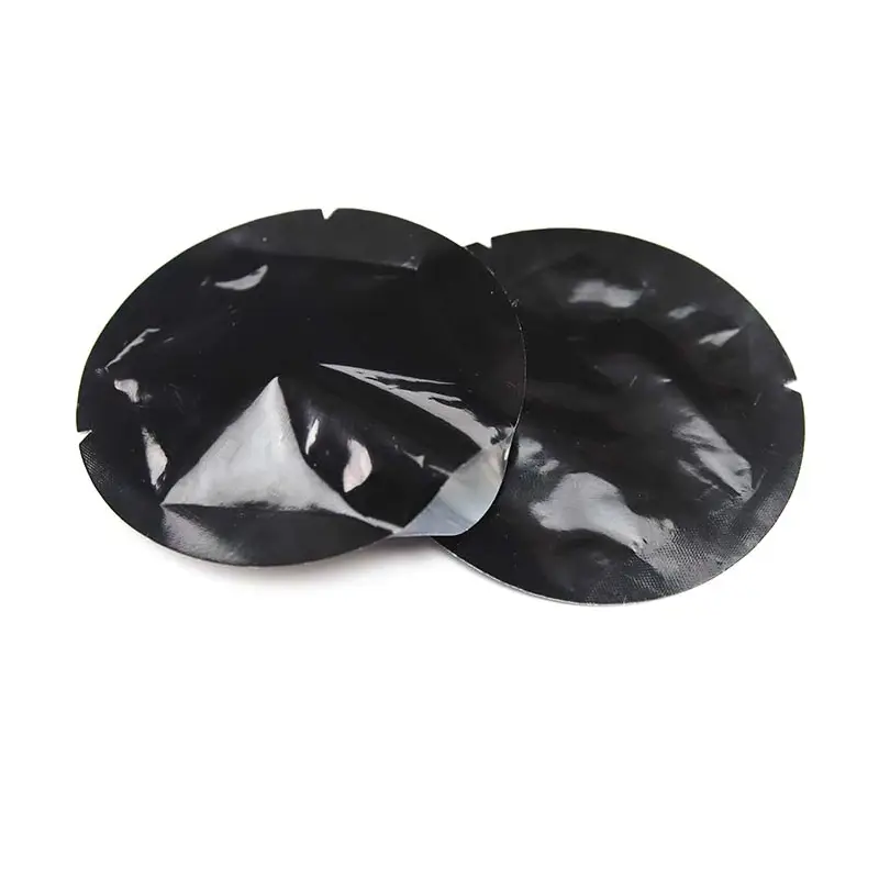 Circle Mylar Bags 2 gloss black circle mylar bags