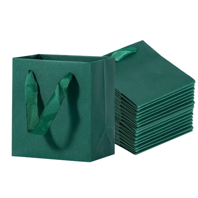 Thick Kraft Paper Bags 9 green thick kraft paper bags
