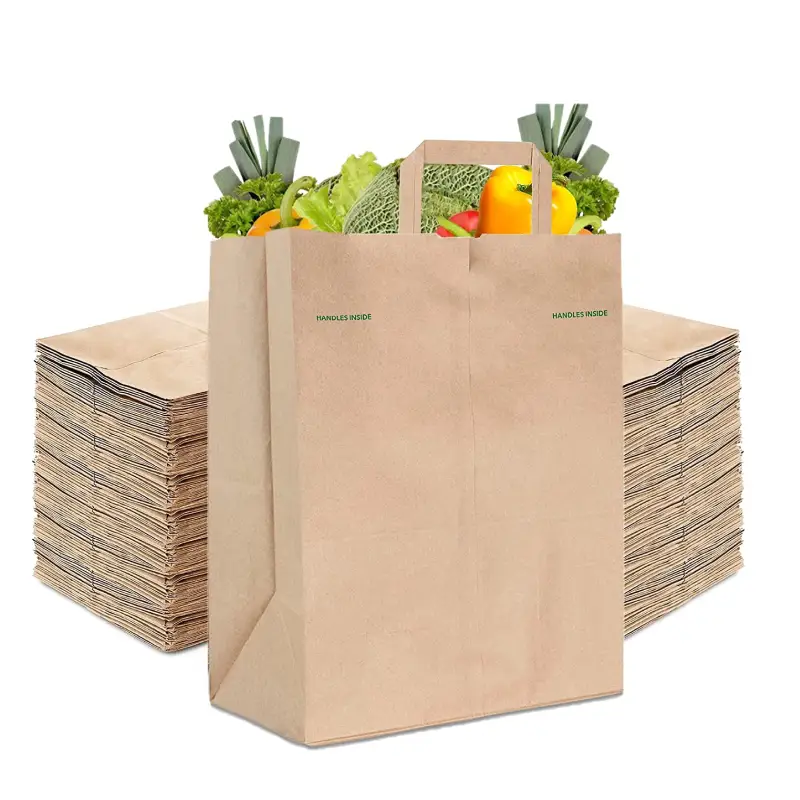 kraft paper brown shopping bag