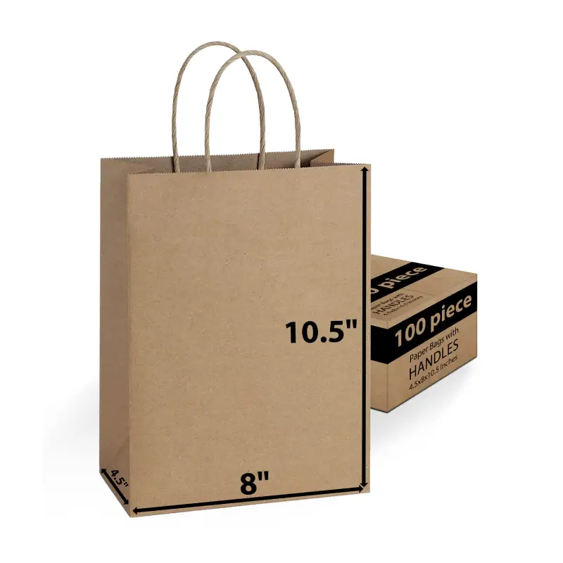 kraft paper shopping bags bulk