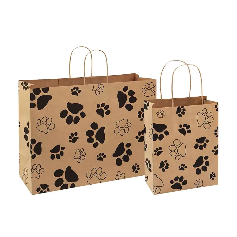 kraft paper shopping bags with handles