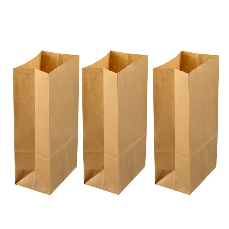 Square Kraft Paper Bag 3 kraft paper square bottom bag