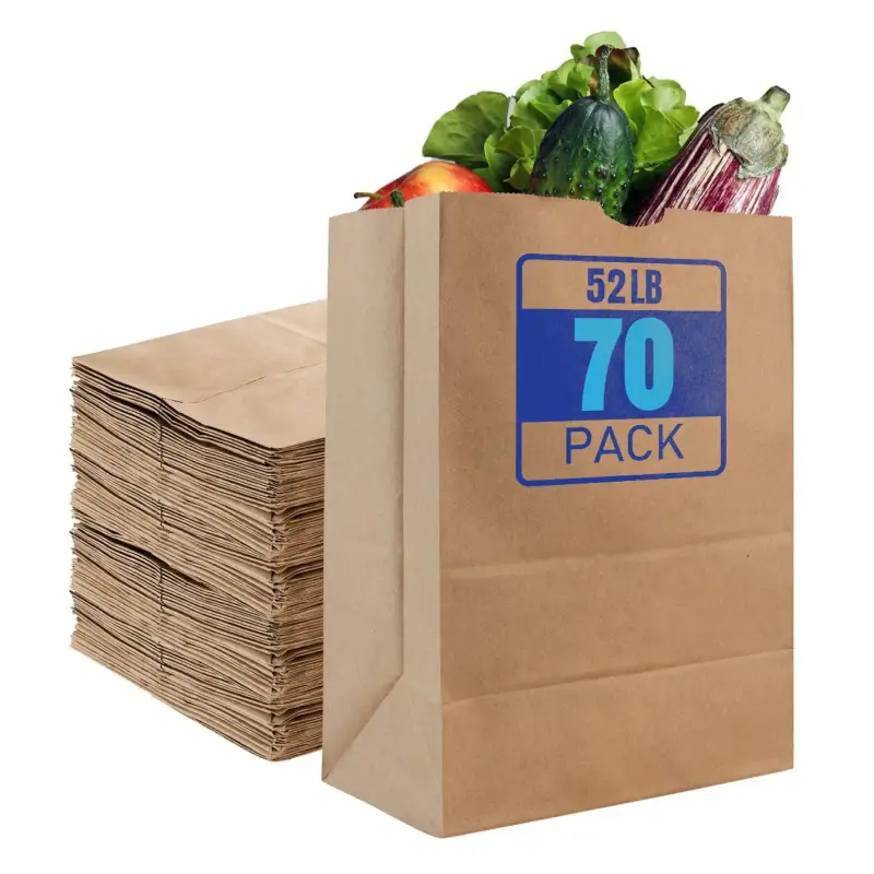 Kraft Paper Grocery Bags 12 large kraft paper grocery bags