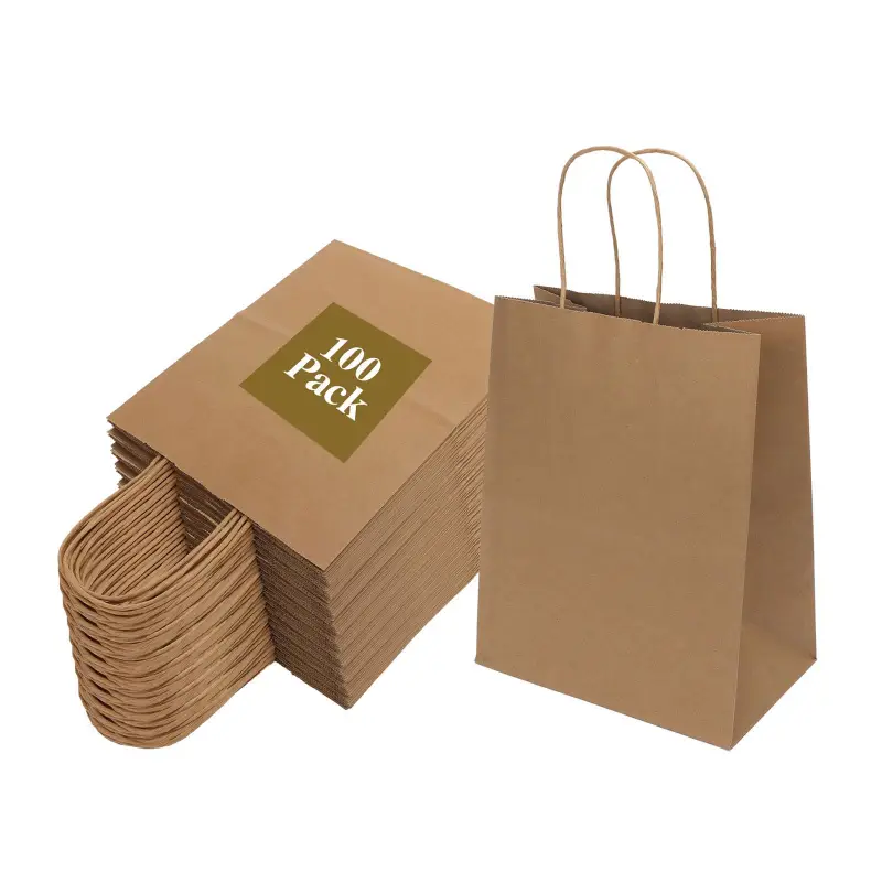 natural kraft paper shopping bags