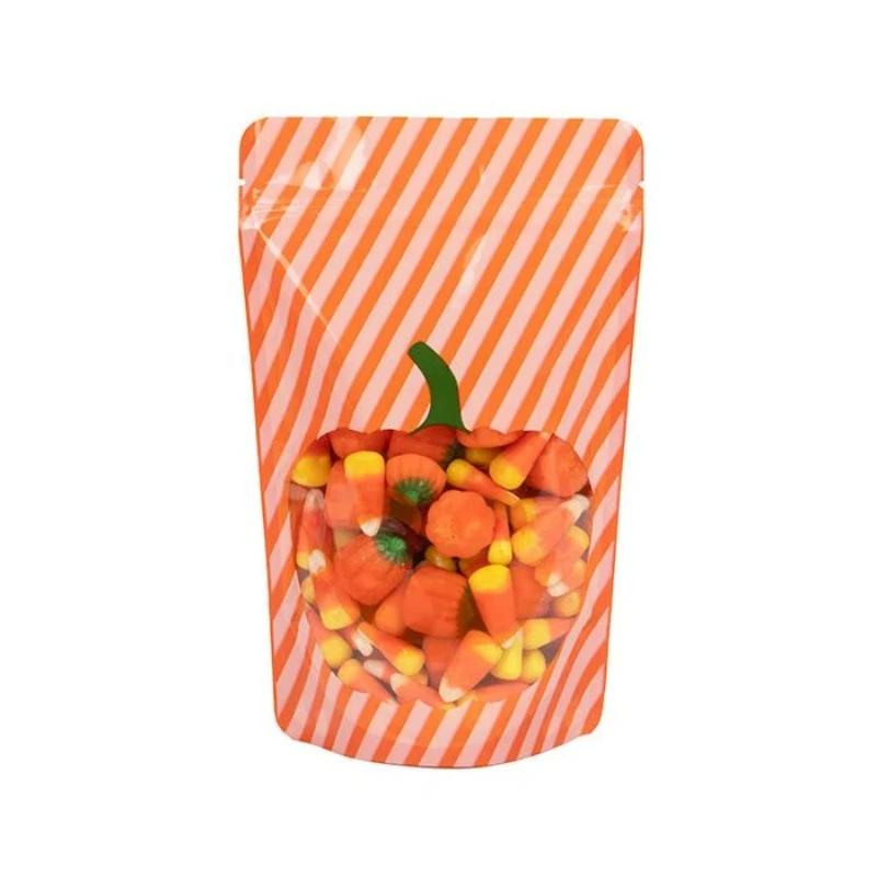 Orange Plastic Bags 5 orange plastic treat bags
