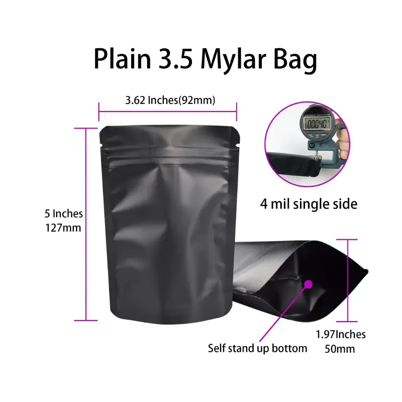 3.5 Mylar Bags 6 plain 3 5 mylar bags