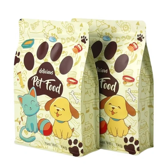 Bottom Gusset Bag 9 plastic bag flat bottom gusseted puppy food bags
