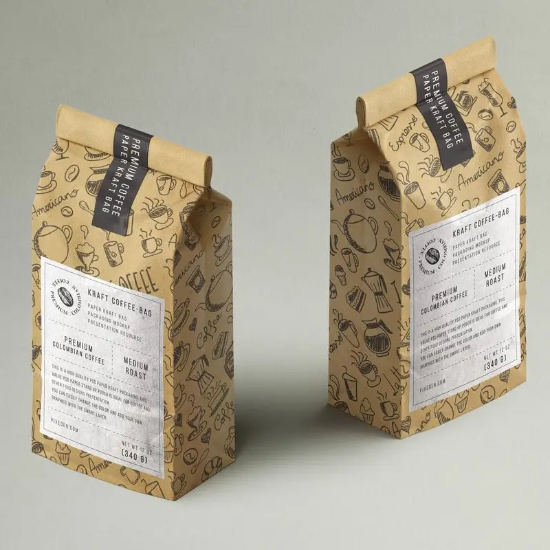 Kraft Coffee Packaging 10 price kraft coffee packaging