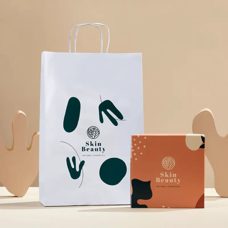Printed Kraft Paper Bags 1 printed kraft paper bag