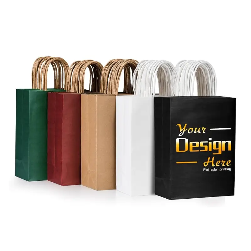 printed kraft paper shopping bags