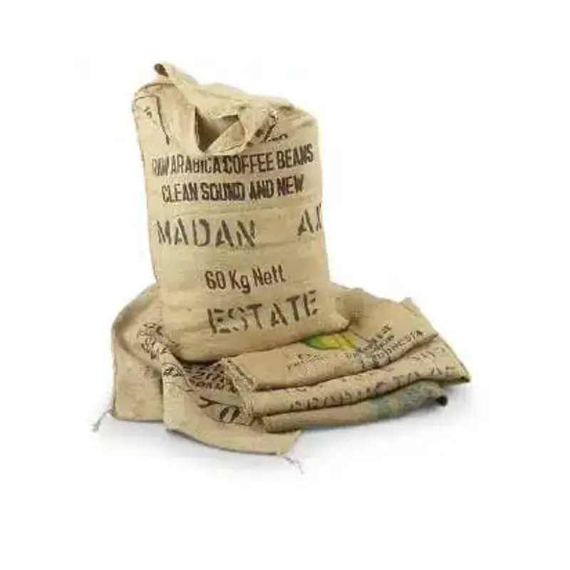 Burlap Coffee Bags 5 recycled burlap coffee bags