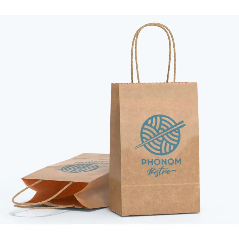 recycled kraft paper shopping bags