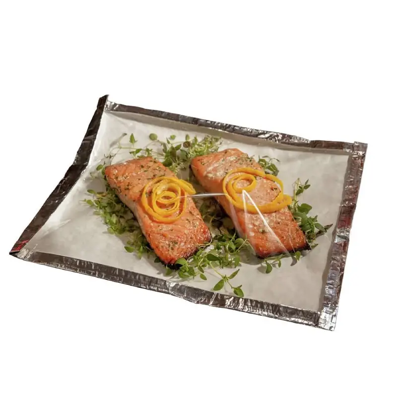 silver aluminum foil oven bags