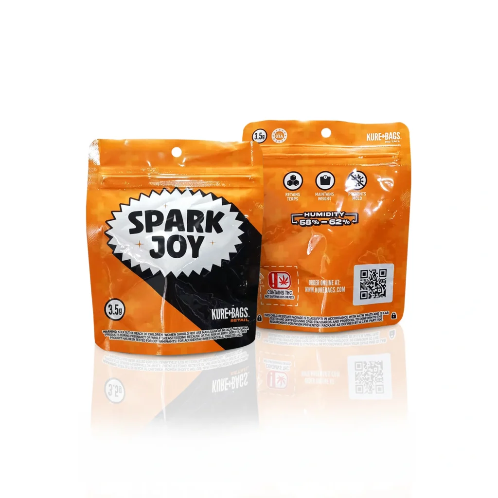 Orange Plastic Bags 3 small orange plastic bags