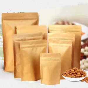 Kraft Paper Food Pouches 2 Wholesale food kraft paper zipper pouch