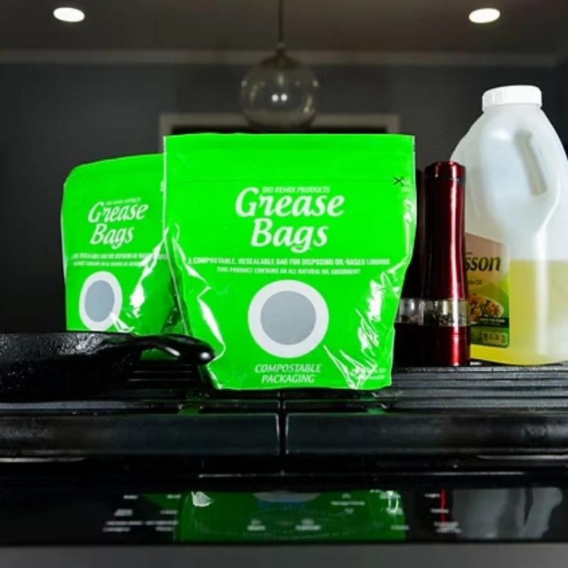 Green Biodegradable Bags 3 biodegradable grease bags