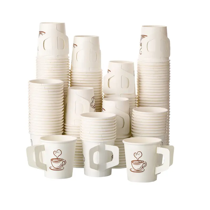 Disposable Coffee Cups 9 disposable coffee cups with handles