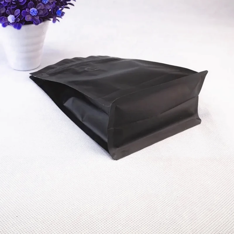 Plastic Coffee Bags 6 flat bottom plastic bags for coffee
