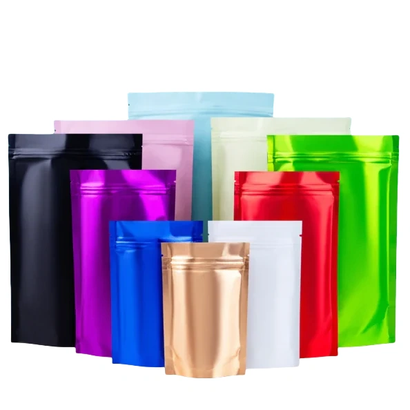 Metalized Stand Up Pouch 2 metalized and foil stand up pouches