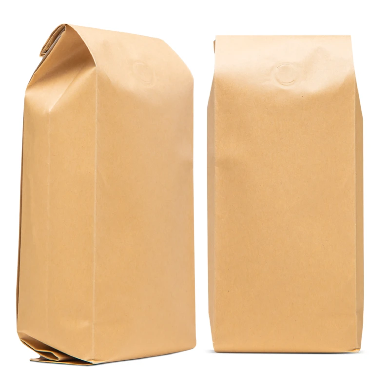 Coffee Kraft Paper Bag 12 side gusset coffee bags