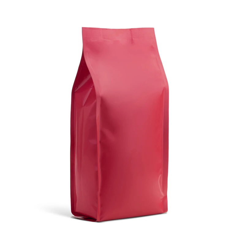side gusset red coffee bag