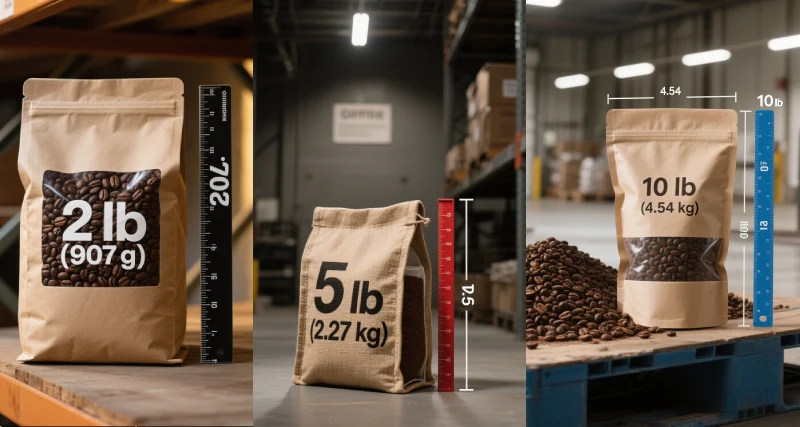 2lb coffee bag sizes