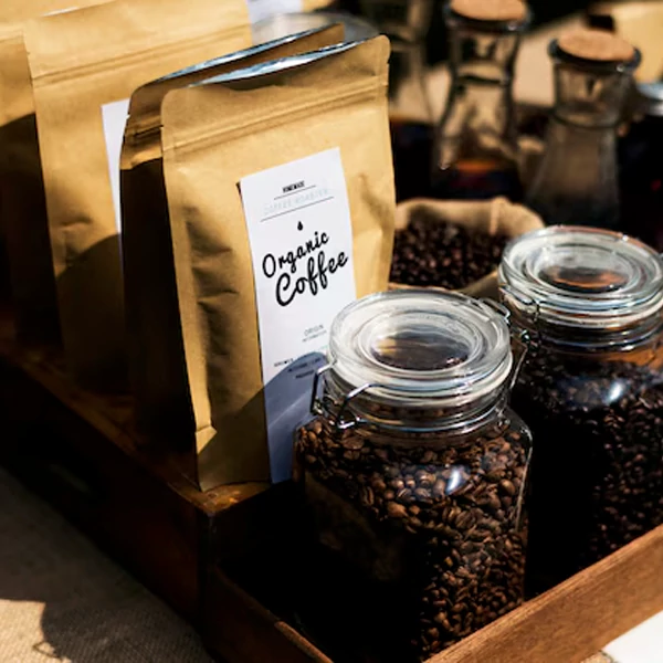 Coffee bag and jar