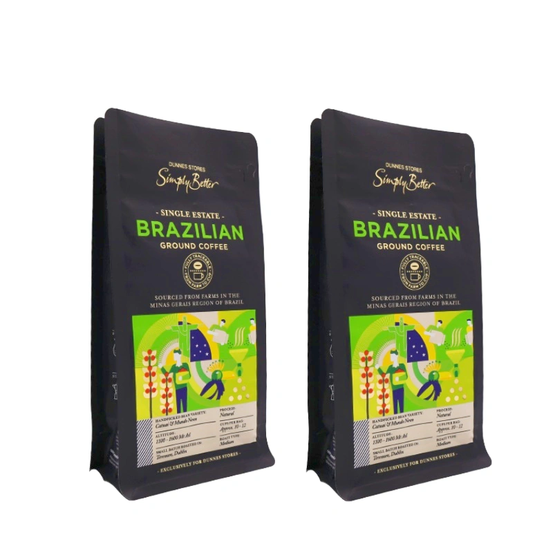Foil Coffee Bags 8 black foil coffee bags